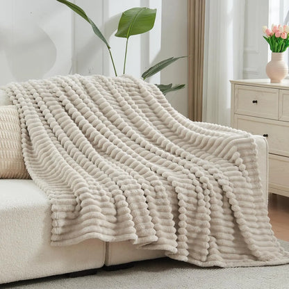 Warm Cozy Flannel Blanket,Soft Blanket, Office Sofa Couch Bed Camping Travel Nap Blanket,Machine Washable,Gift Blanket