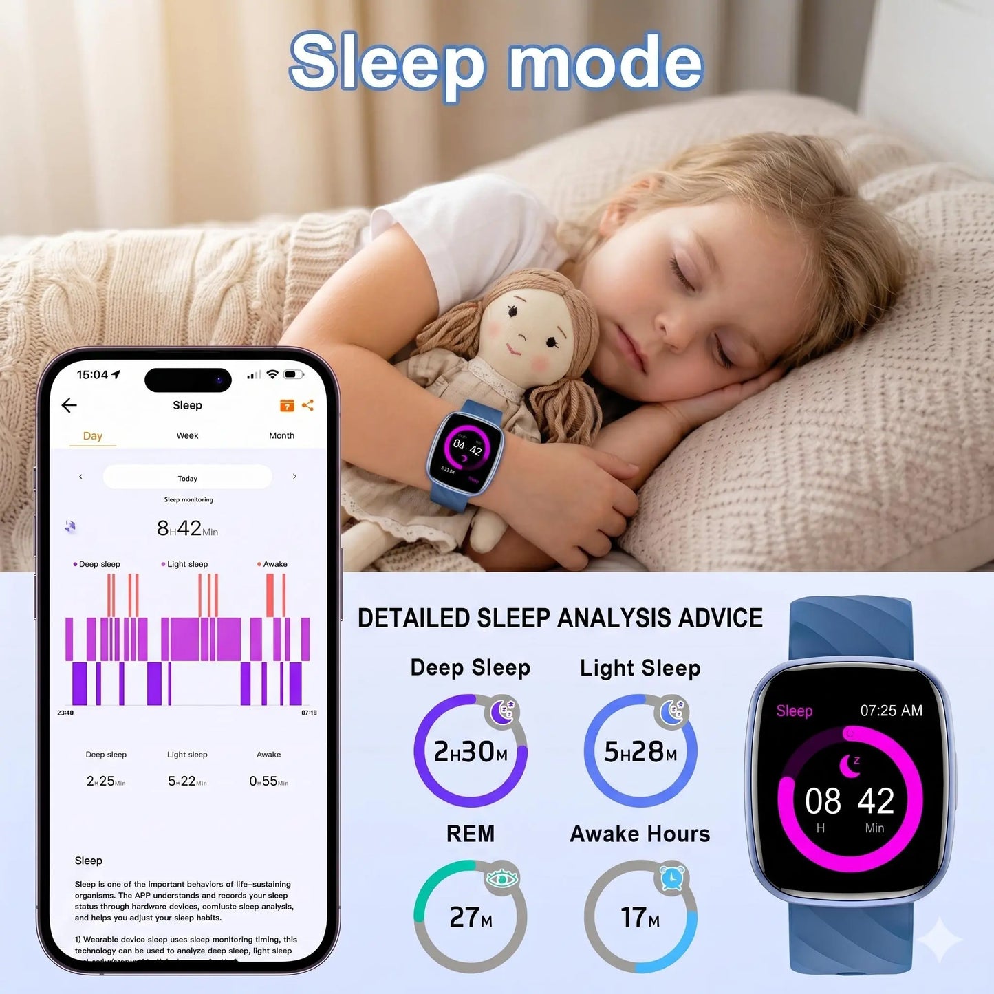 Transformers S60K Kids' Smartwatch 1.6-Inch Fitness Tracker with Heart Rate Monitor, Sleep Tracking, IP68 Water Resistance, 12/24-Hour Format, Educational Toys & Birthday Gifts for Girls Ages 6-12 - Wearable, Adjustable Wearable Adjustable Bluetooth Wrist