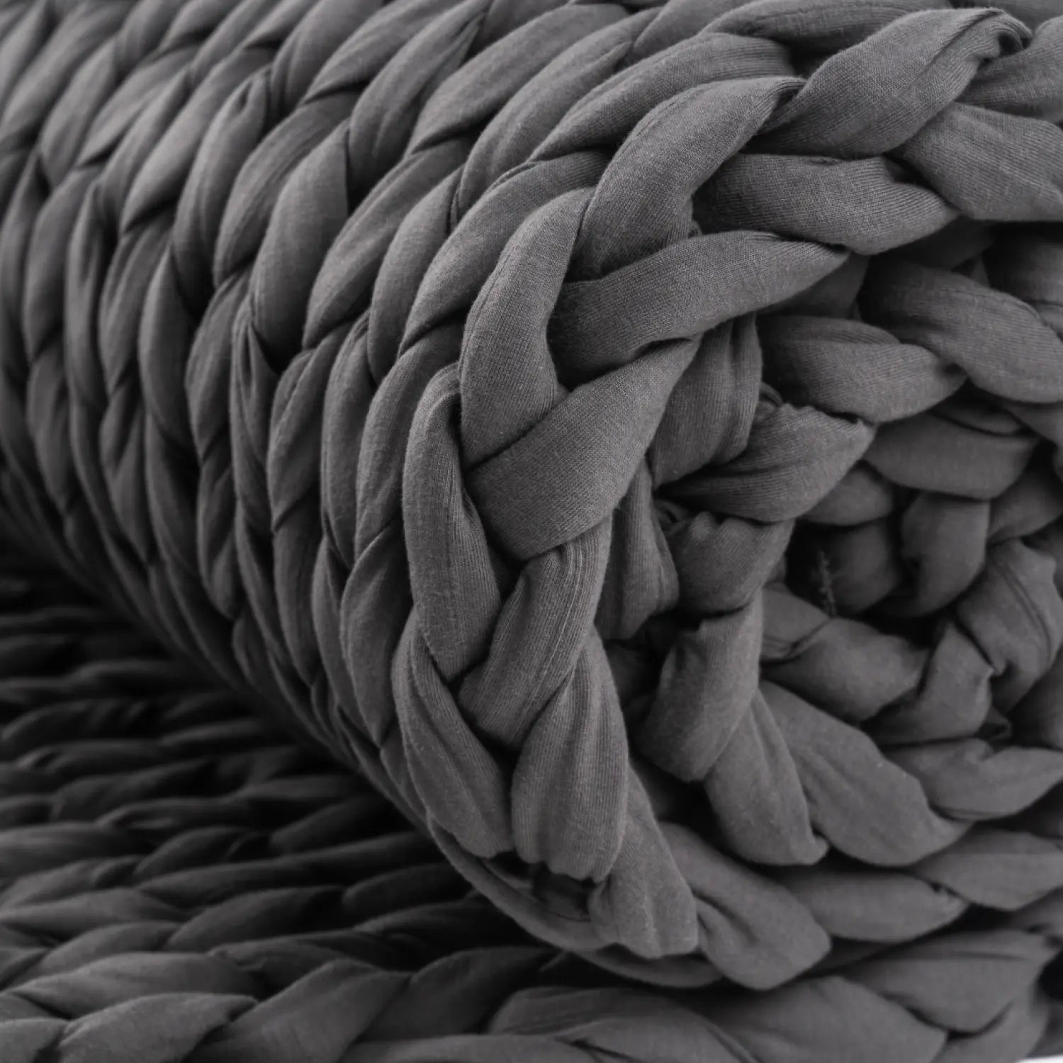 The Cuddler Hand-Knit Weighted Blanket | Ash