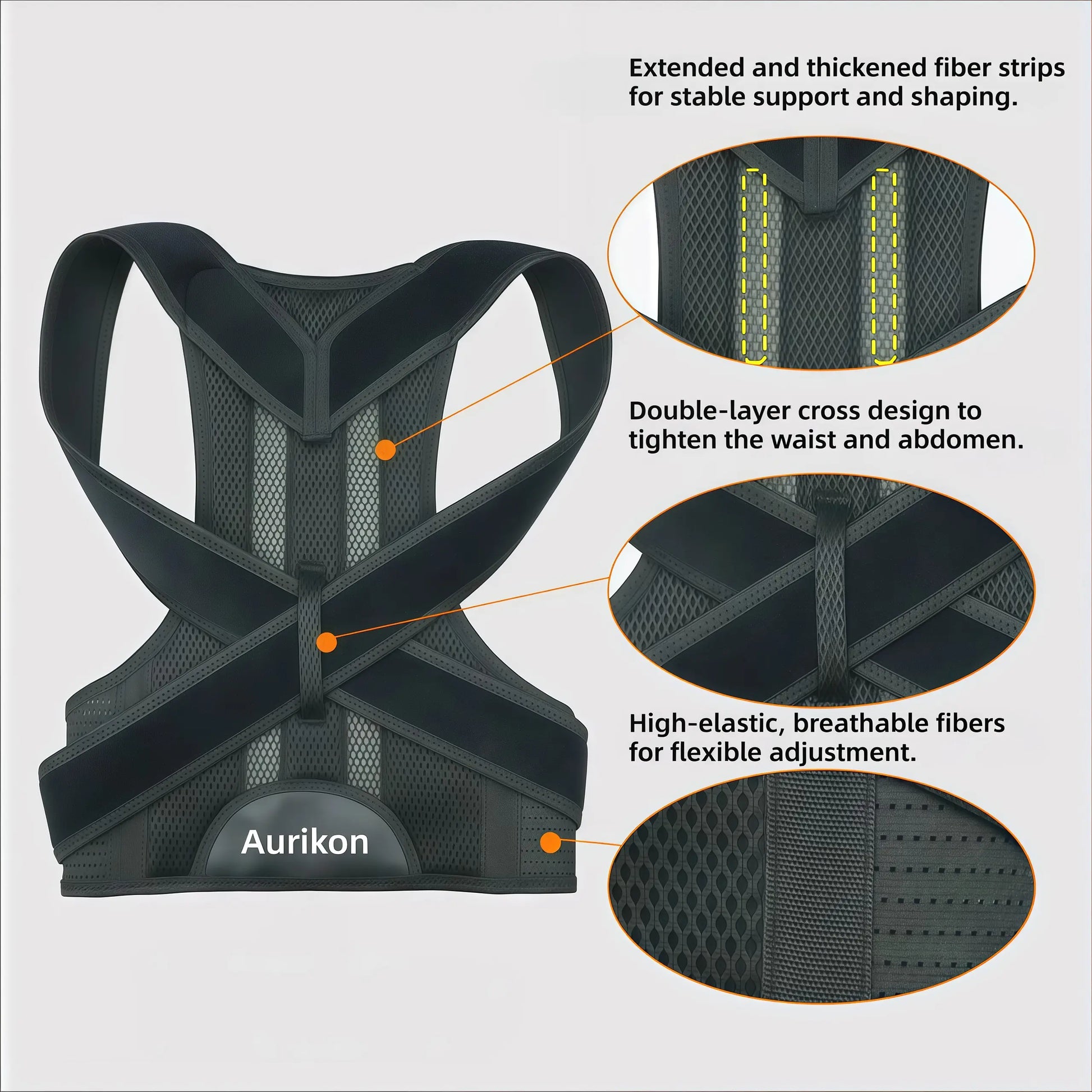 Posture Corrector Brace – Adjustable Back Support for Men & Women, Relieve Pain, Improve Posture at Home & Office Fathersdaygift