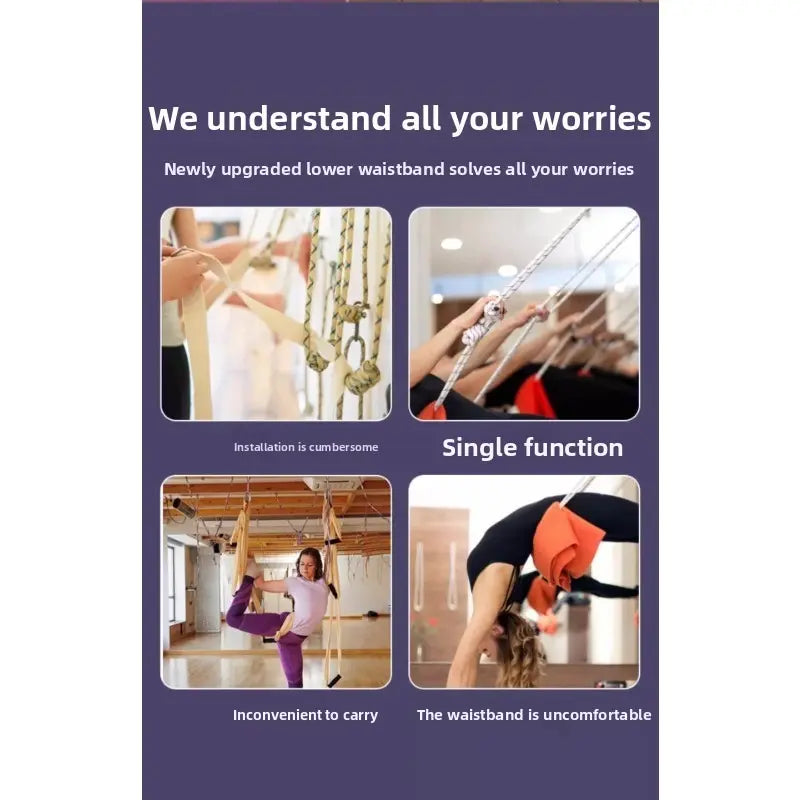 Shoulder Back Posture Corrector Stretch Band, Home Waist Backbend Trainer, Door Hanging Aerial Yoga Inversion Rope, Yoga Equipment, Stretching Tool, Stretching Gear