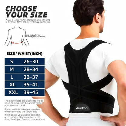 Posture Corrector Brace – Adjustable Back Support for Men & Women, Relieve Pain, Improve Posture at Home & Office Fathersdaygift