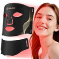FOLOKR Red Light LED Mask – Home & Travel Skin Care, Face & Neck Rejuvenation, Relax & Sleep Friendly