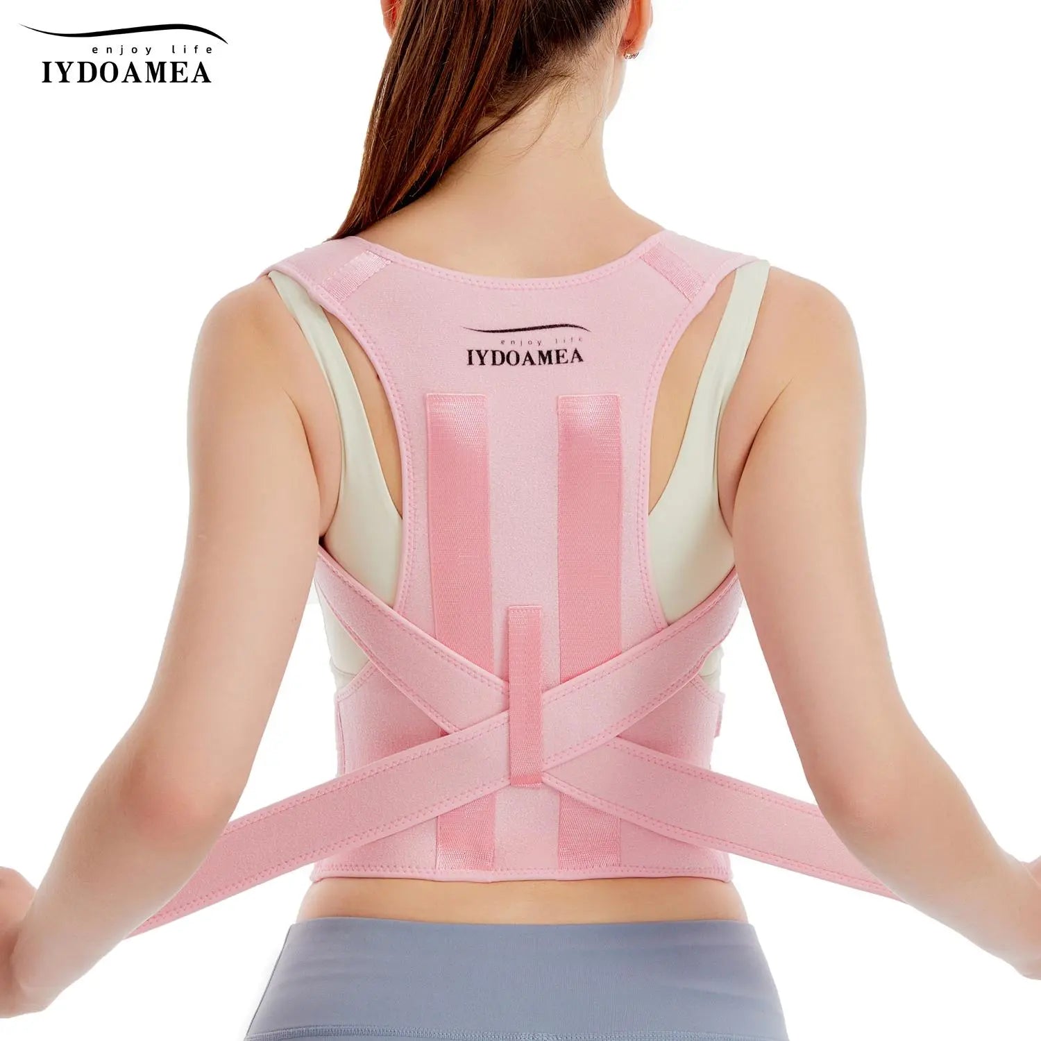 Iydoamea Back Support Belts Posture Corrector Back Brace - (Order a Size Up) - Improves Posture and Provides for Lower and Upper Back Pain Women