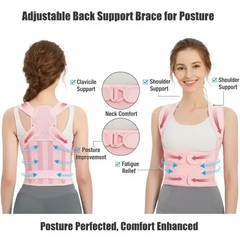 Back Posture Corrector, Posture Corrector,Lightweight Invisible Backbrace for Medium/Large Women -Improveposture & Relieve Neck, Shoulder & Upper Backpain, Wear under Clothes for Hunchback &Slouching Default Healthcare Support