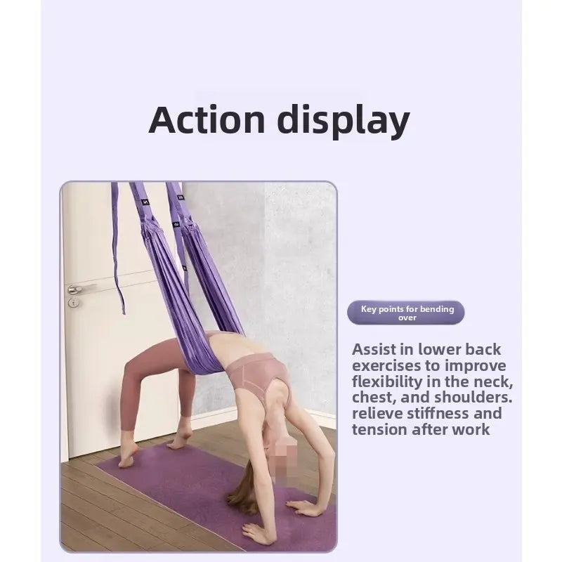 Shoulder Back Posture Corrector Stretch Band, Home Waist Backbend Trainer, Door Hanging Aerial Yoga Inversion Rope, Yoga Equipment, Stretching Tool, Stretching Gear