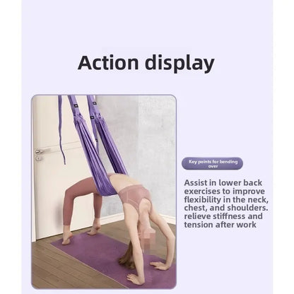Shoulder Back Posture Corrector Stretch Band, Home Waist Backbend Trainer, Door Hanging Aerial Yoga Inversion Rope, Yoga Equipment, Stretching Tool, Stretching Gear