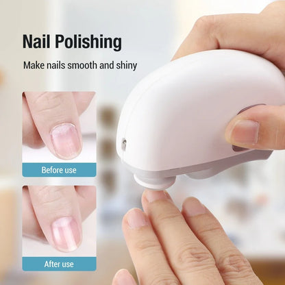 Electric Nail Clipper and Polisher with LED Light | Automatic Rechargeable Nail Trimmer for Baby and Adult | Safe Nail Cutter Manicure Tool