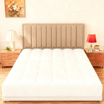 Wecharmer Premium 1000 GSM Microfiber Mattress Topper - Extra Thick Down-Alternative Plush Pad with 8-21" Deep Pocket | Cooling, Fluffy & Perfect for Cloud-Like Sleep
