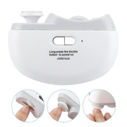 Electric Nail Clipper and Polisher with LED Light | Automatic Rechargeable Nail Trimmer for Baby and Adult | Safe Nail Cutter Manicure Tool