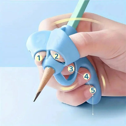 Pen Grip Corrector, 4 Counts Writing Posture Aid, Soft Rubber Pen Grip, Handwriting Aid Correction Tool, Office Stationery & Supplies