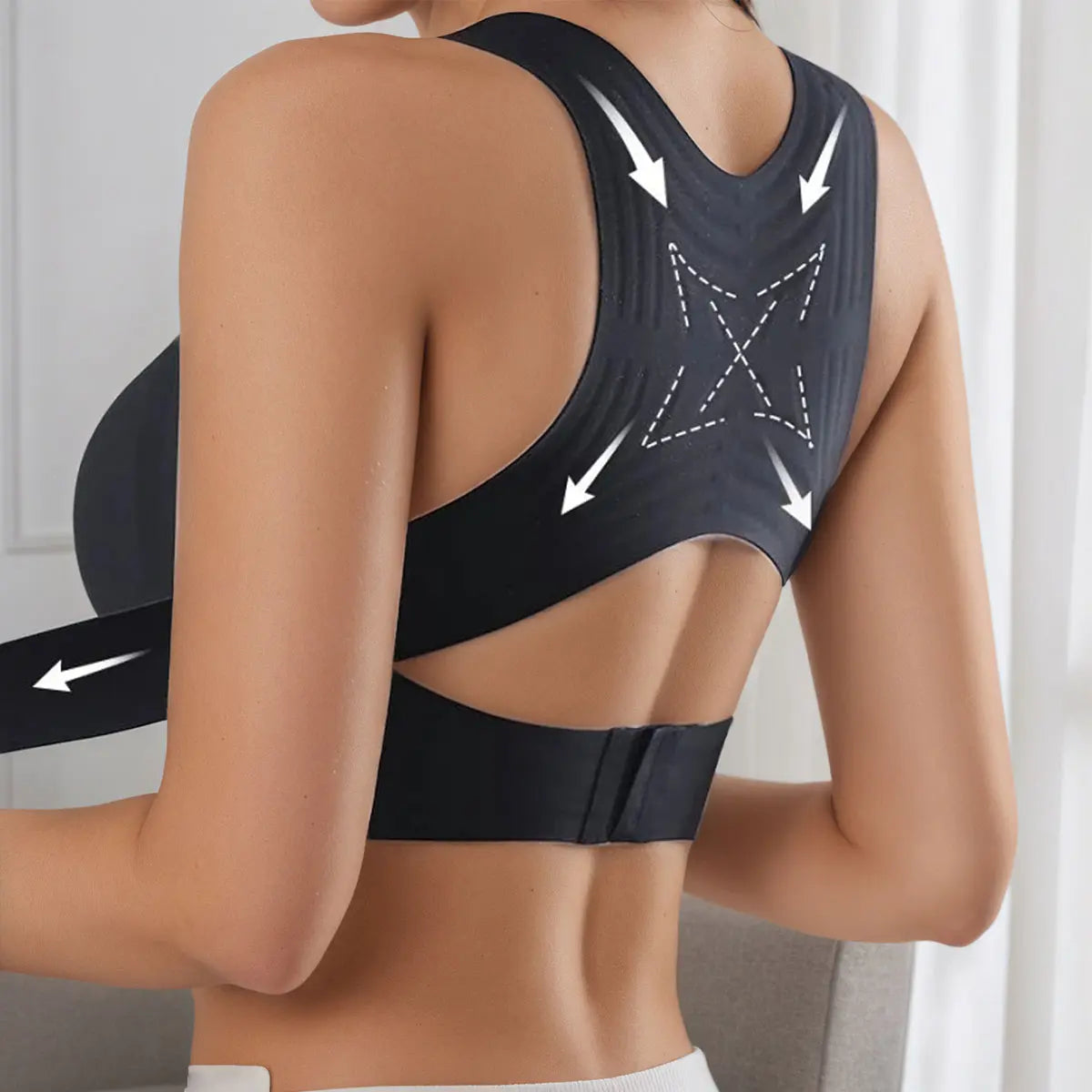 Posture Corrector Bra,2-In-1- Supportiveshapewear for Back Pain Relief & Shouldersupport for Womenunderwearseamless,Adjustable Support Forback& Shoulders