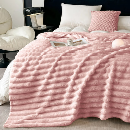 Warm Cozy Flannel Blanket,Soft Blanket, Office Sofa Couch Bed Camping Travel Nap Blanket,Machine Washable,Gift Blanket