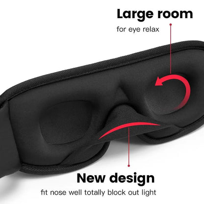 3D Blackout Sleep Mask, Eye Mask for Sleeping, 3D Sleeping Mask for Women & Men, Comfortable & Breathable Sleep Tool
