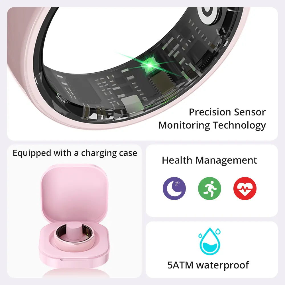 COLMI R02 Cer Smart Ring Wearable Temperature AI Sleep Cycle Reminder Fitness Smartring for Women No Subscription