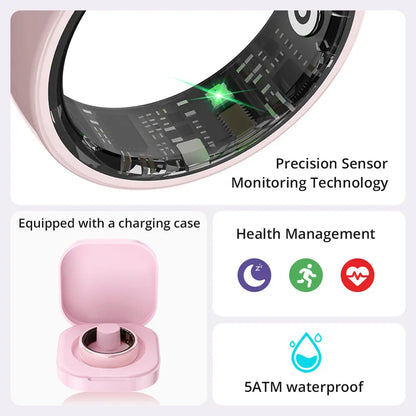 COLMI R02 Cer Smart Ring Wearable Temperature AI Sleep Cycle Reminder Fitness Smartring for Women No Subscription