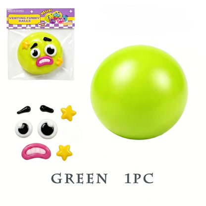 Ranbow Squishy Stress Balls - Curiosities Dog Face DIY Face Swap Squishy Soft Moldable Cute Relaxing Sensory Fidget Relief Anxiety Stress Fun Desk Accessory for Adults