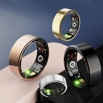 Smart Ring, Fitness Tracker with Wireless Charging Case, Sleep Tracker, Heart Rate Monitor, Multifunctional Sports Ring for Women & Men, Wearable