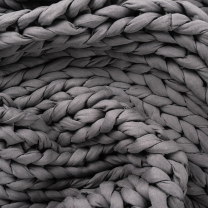 The Cuddler Hand-Knit Weighted Blanket | Ash