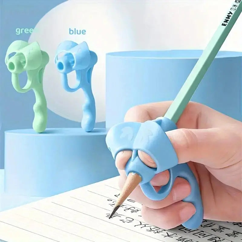 Pen Grip Corrector, 4 Counts Writing Posture Aid, Soft Rubber Pen Grip, Handwriting Aid Correction Tool, Office Stationery & Supplies