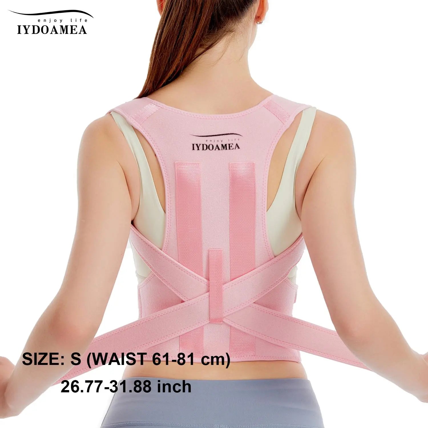 Iydoamea Back Support Belts Posture Corrector Back Brace - (Order a Size Up) - Improves Posture and Provides for Lower and Upper Back Pain Women