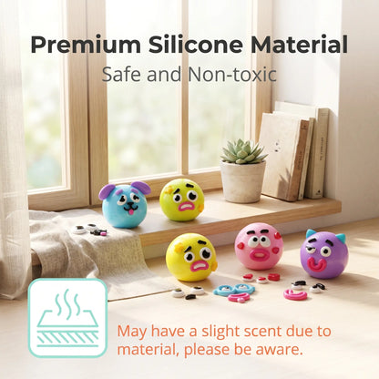 Ranbow Squishy Stress Balls - Curiosities Dog Face DIY Face Swap Squishy Soft Moldable Cute Relaxing Sensory Fidget Relief Anxiety Stress Fun Desk Accessory for Adults